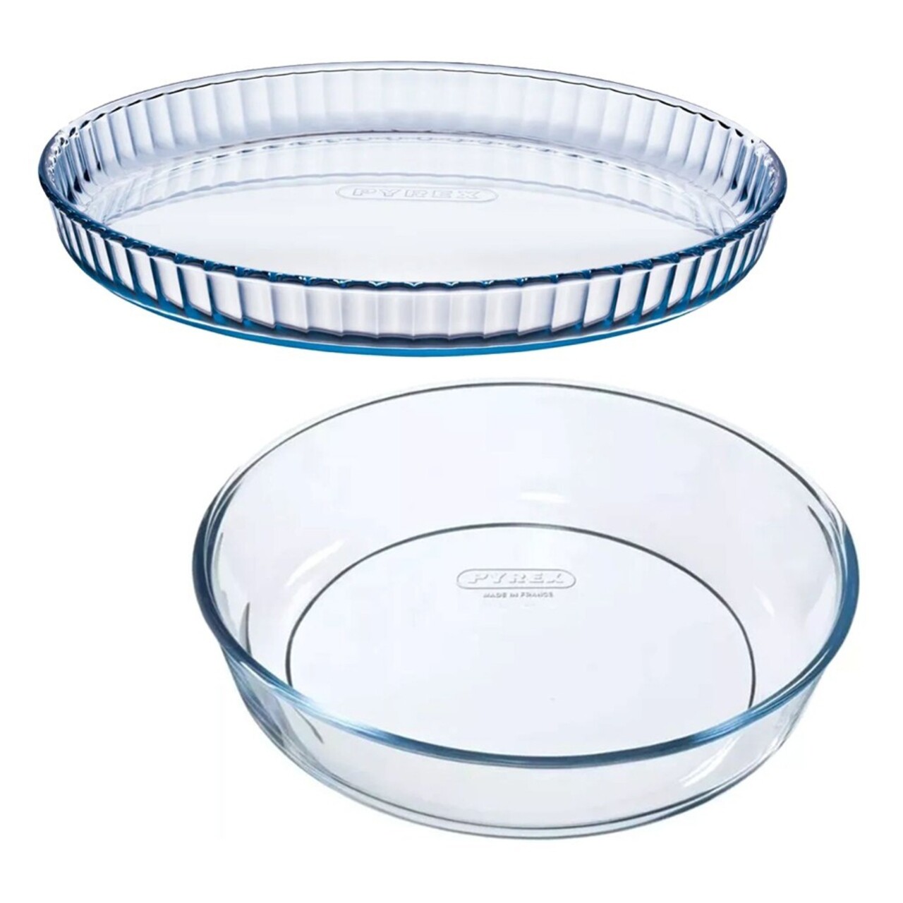 Set 2 forme tarta, sticla termorezistenta, 26cm/28cm - Pyrex - imagine 7